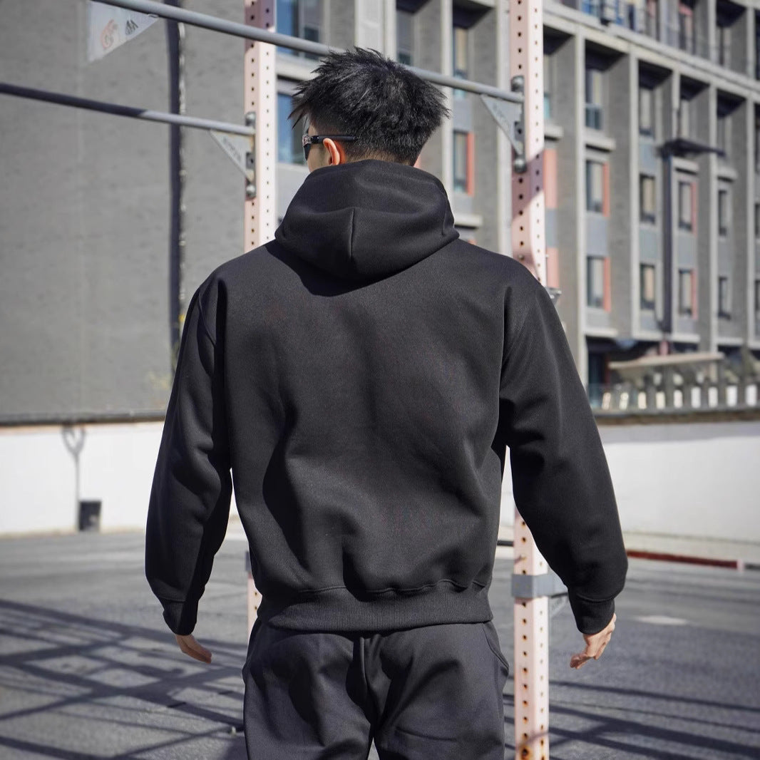 Herren Kapuzensweatshirt aus hochwertigem Baumwollmaterial mit modernem Oversized-Schnitt Aliams