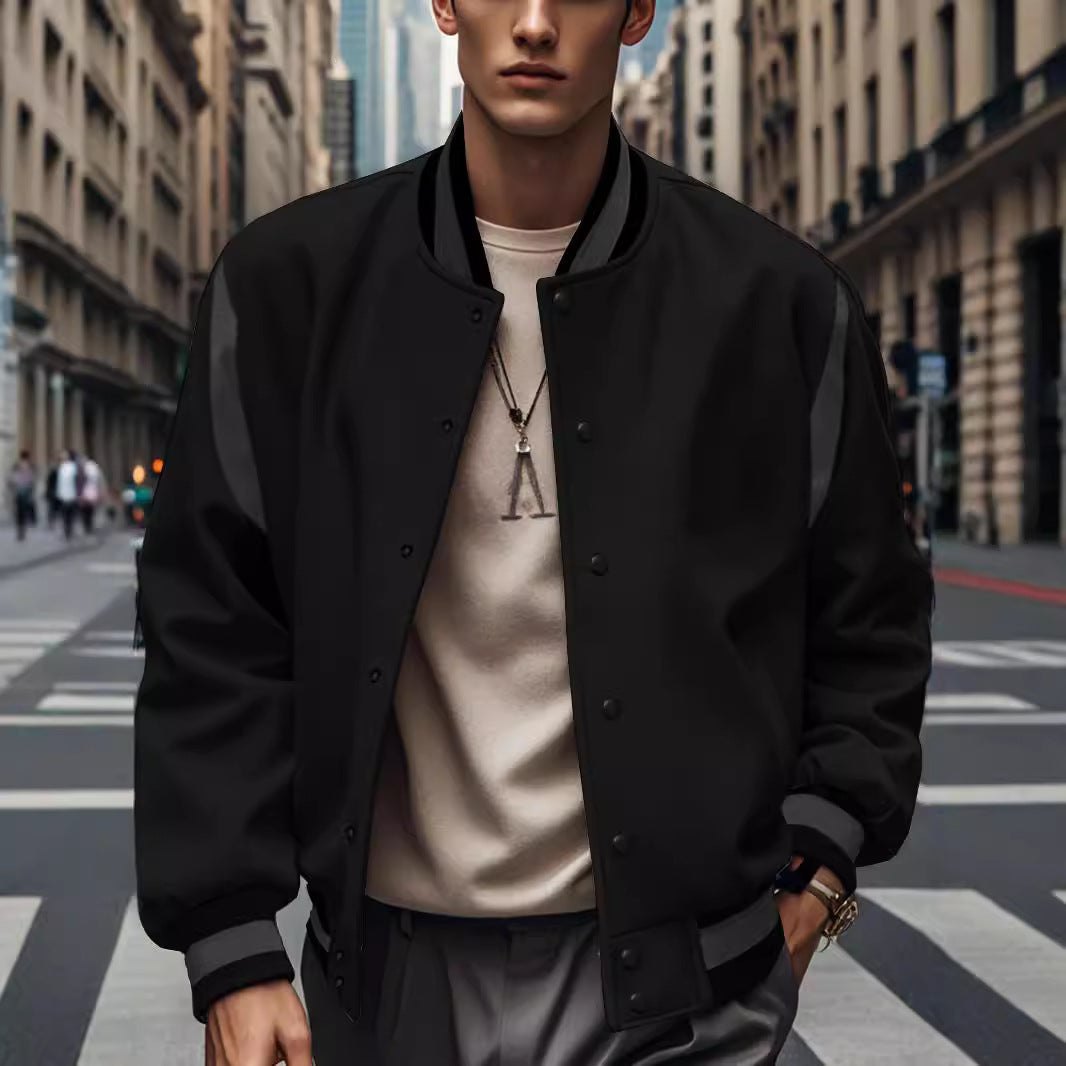 Herren stylische Bomberjacke mit Kontrastdetails Aliams