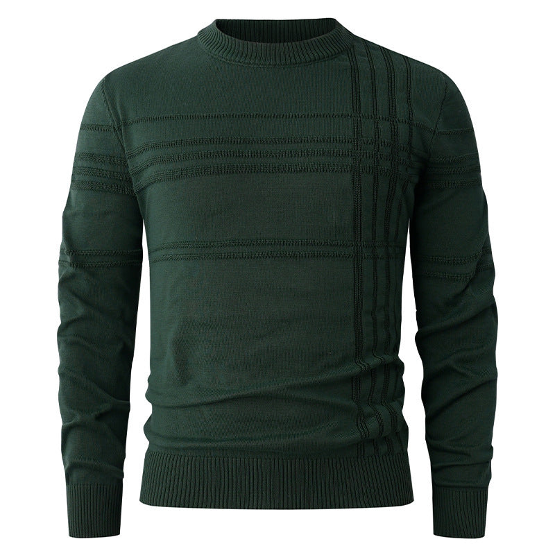 Herren Pullover mit strukturiertem Muster und Rundhalsausschnitt Aliams