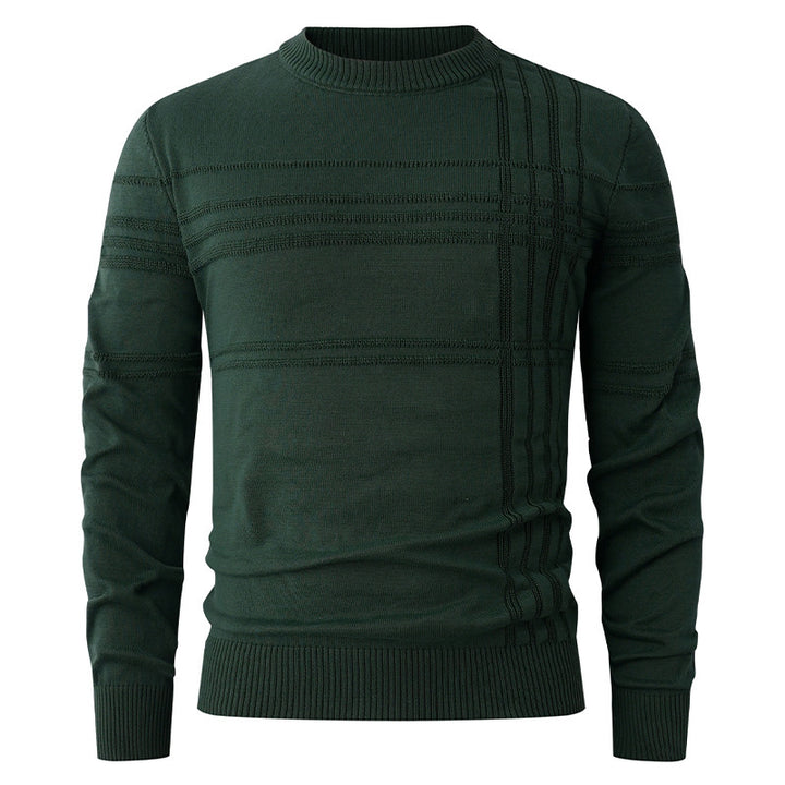 Herren Pullover mit strukturiertem Muster und Rundhalsausschnitt Aliams
