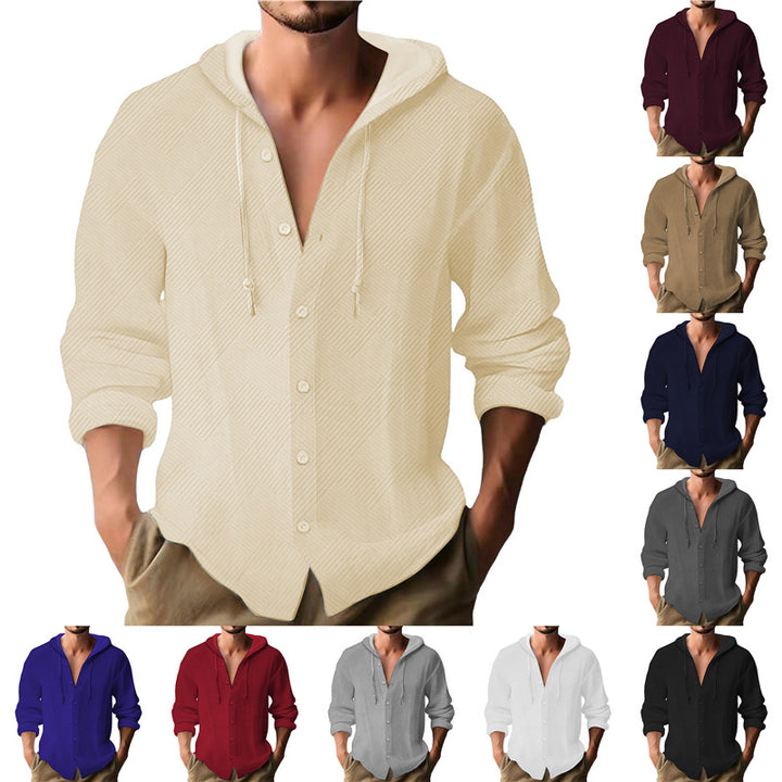 Herren Kapuzenbluse mit strukturiertem Design Aliams