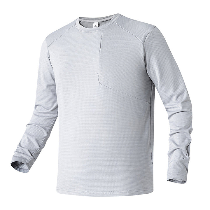 Herren Funktionslongsleeve mit atmungsaktiven Eigenschaften und praktischer Tasche Aliams
