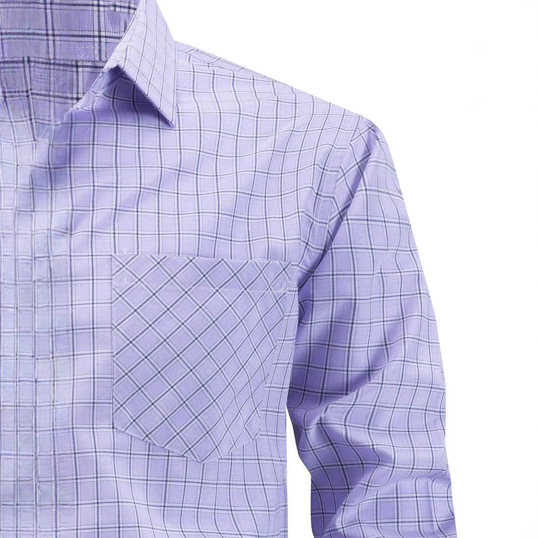 Herren kariertes Langarmhemd mit eleganter Passform Aliams