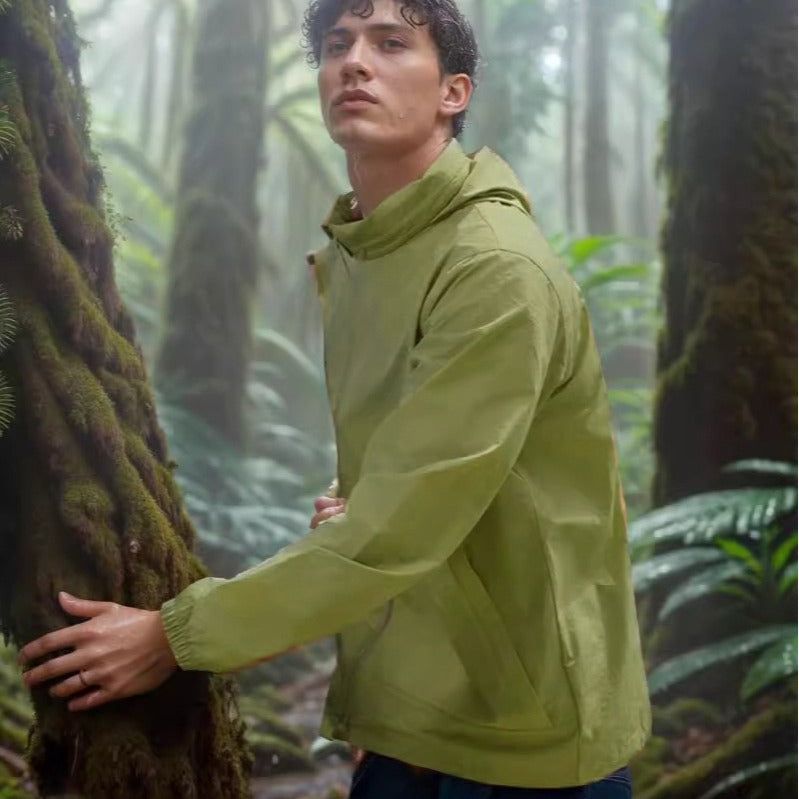 Herren wetterfeste Utility-Jacke mit verstellbarem Kapuzensystem Aliams
