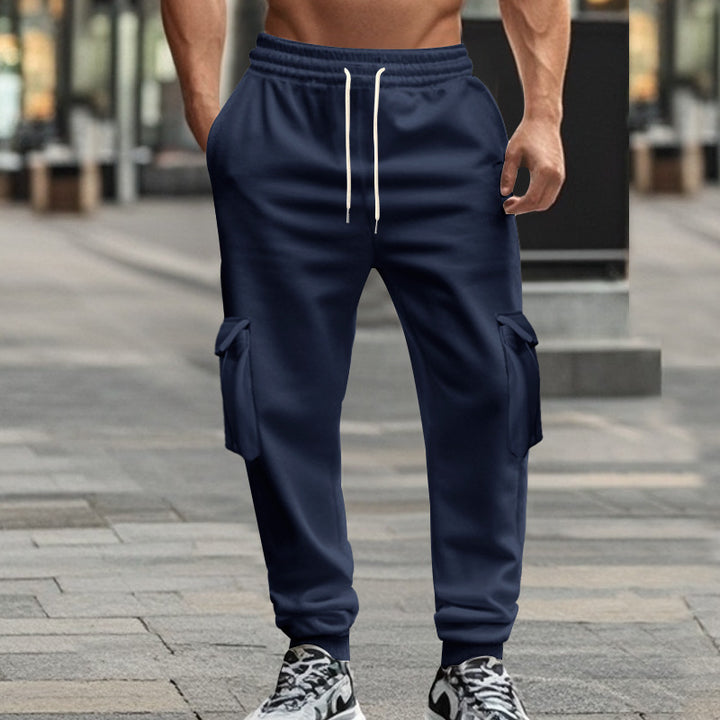 Herren Cargo-Jogginghose mit elastischem Bund und praktischen Taschen Aliams