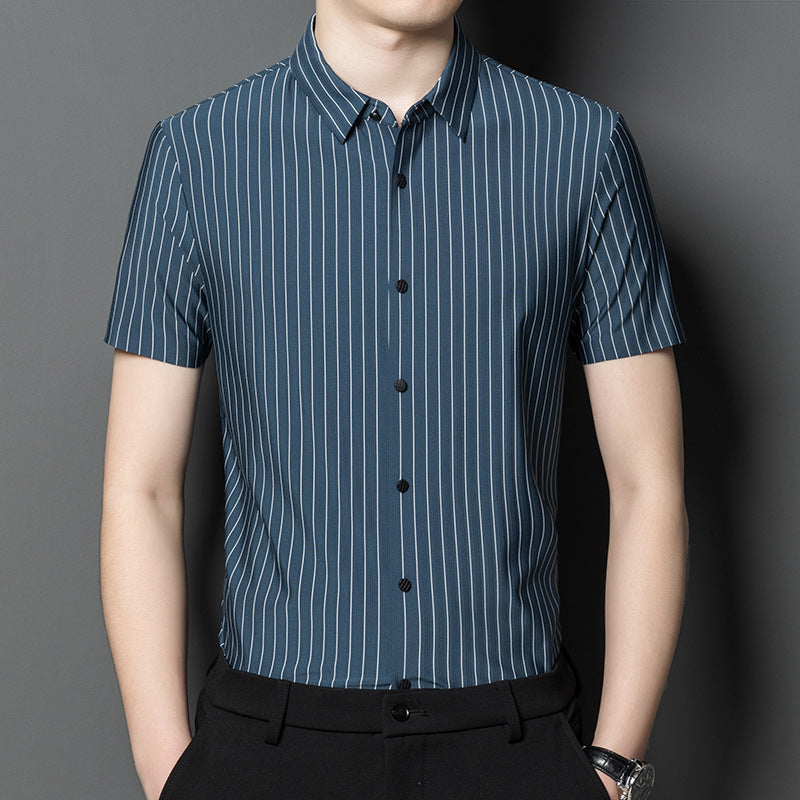 Herren Kurzarmhemd mit eleganten Streifen Aliams
