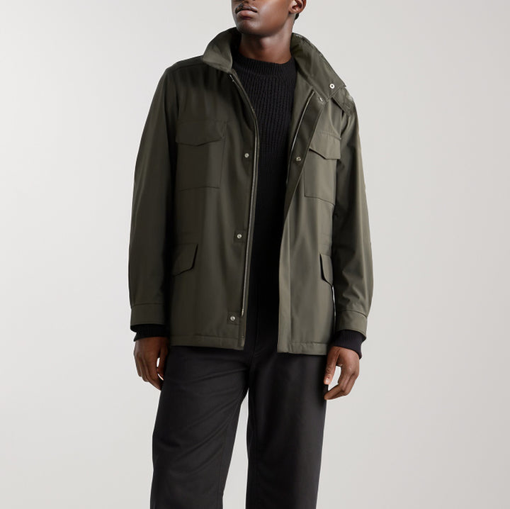 Herren funktionale Freizeitjacke im modernen Design mit praktischen Taschen Aliams