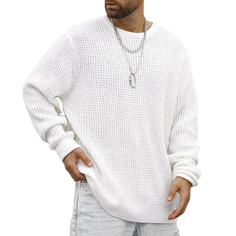 Herren Grobstrickpullover mit strukturiertem Muster und lässigem Schnitt Aliams