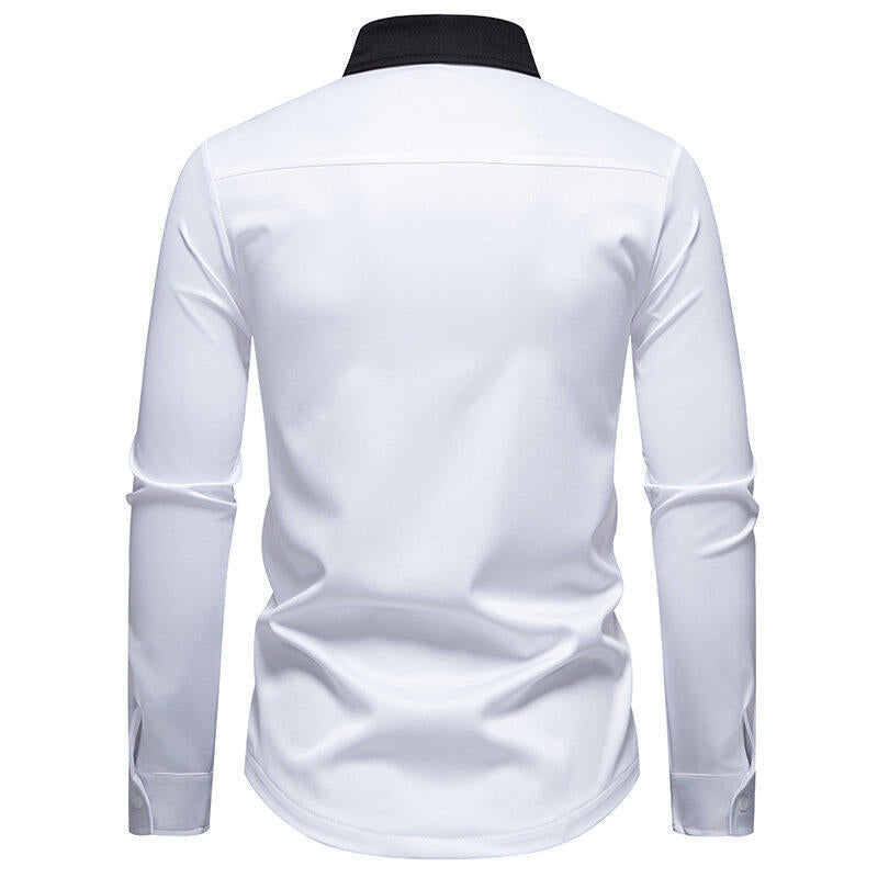 Herren Sportliches Langarmshirt mit modernem Reißverschluss und kontrastierenden Farben Aliams