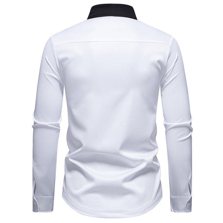 Herren Sportliches Langarmshirt mit modernem Reißverschluss und kontrastierenden Farben Aliams