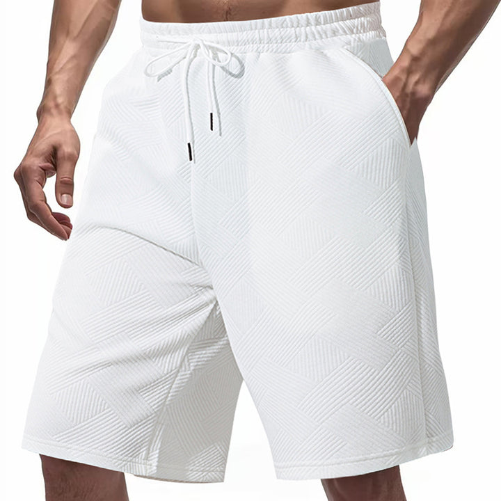 Herren sportive Shorts mit strukturiertem Design und elastischem Bund Aliams