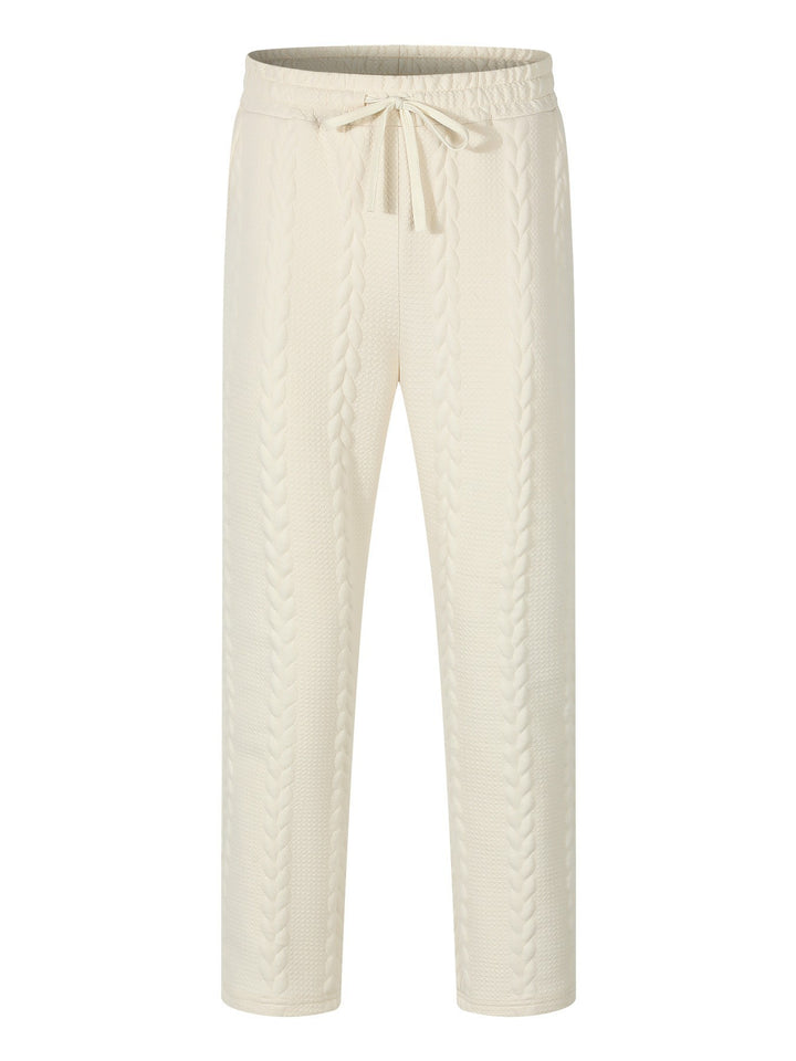 Herren Freizeitliche Stretch-Hose mit Kordelzug und strukturiertem Design Aliams