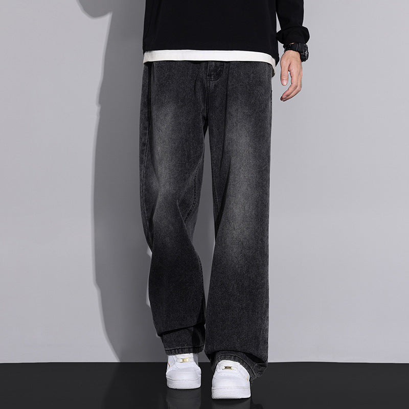 Herren weite Denim-Jeans im modernen Used-Look Aliams