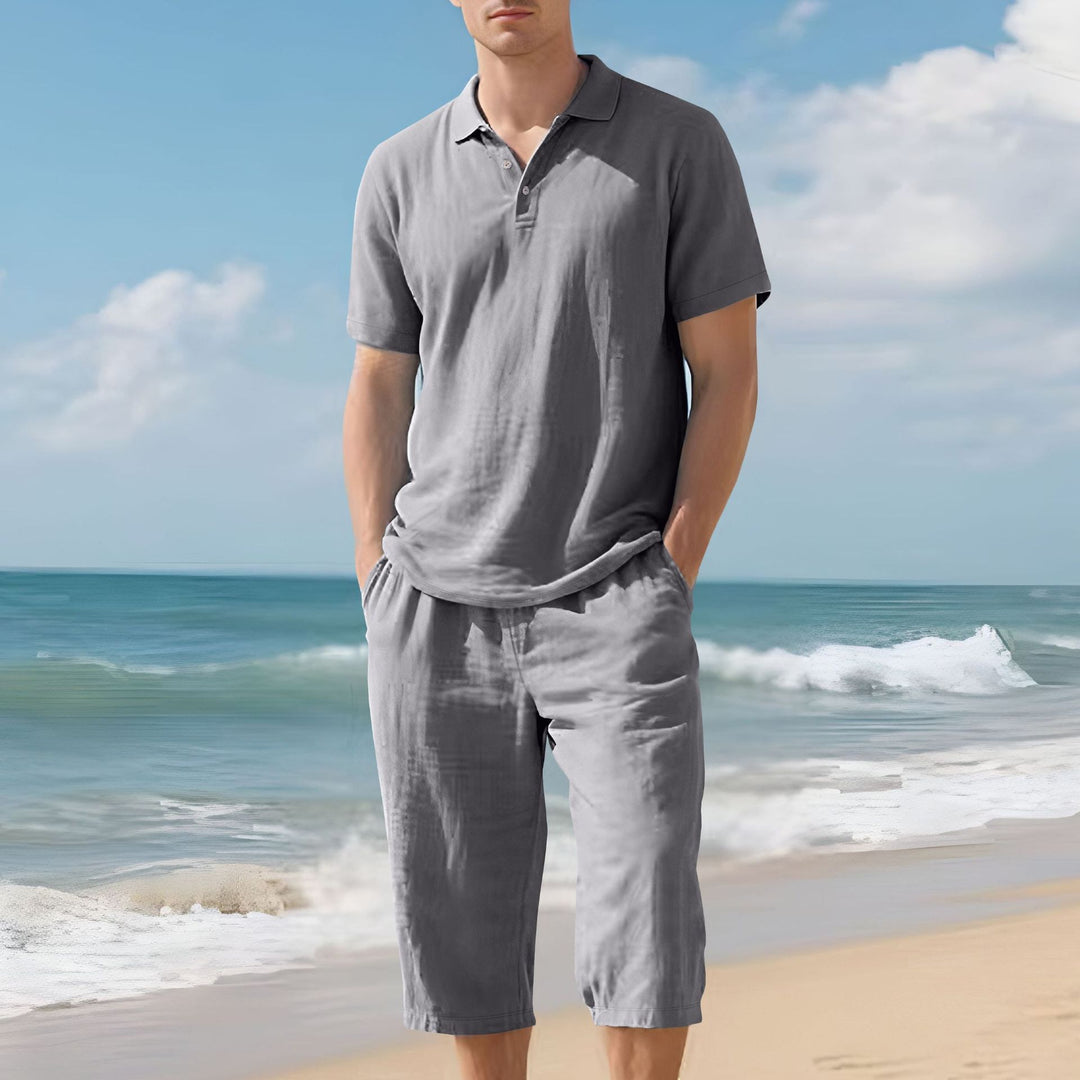 Herren Poloshirt und Shorts Set Aliams