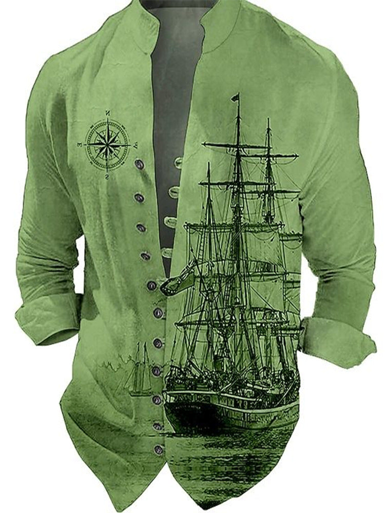 Herren Weste mit nostalgischem maritimem Schiffsdesign Aliams