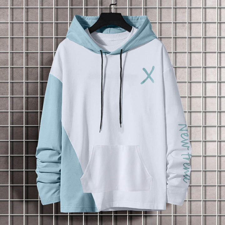 Damen Kapuzenpullover mit modernem Farbblockdesign und praktischer Kängurutasche Aliams