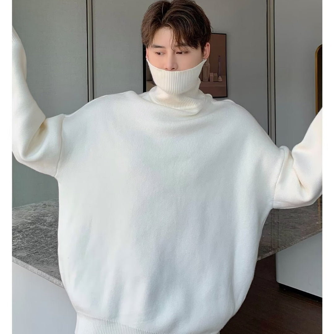 Herren Pullover mit hohem Kragen aus hochwertiger Baumwolle Aliams