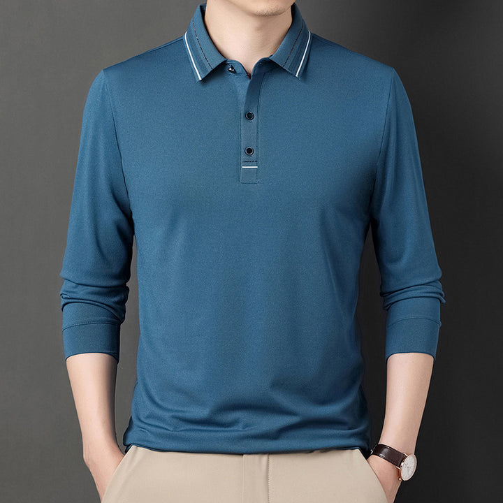 Herren elegantes Poloshirt mit strukturiertem Kragen und stilvollen Akzenten Aliams