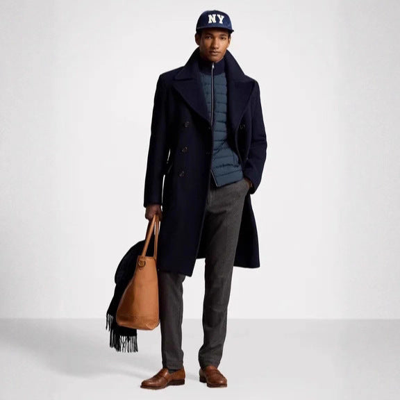 Herren Eleganter Wollmantel mit modernem Schnitt und hochwertigen Details Aliams