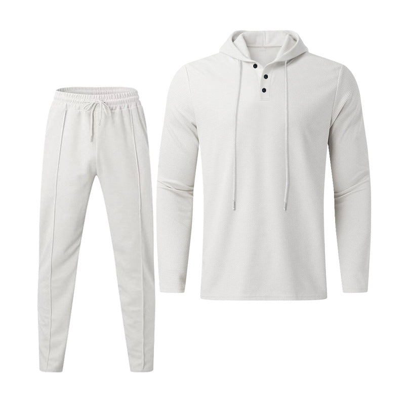 Herren sportives Hoodie und Jogginghose Set im strukturierten Design Aliams