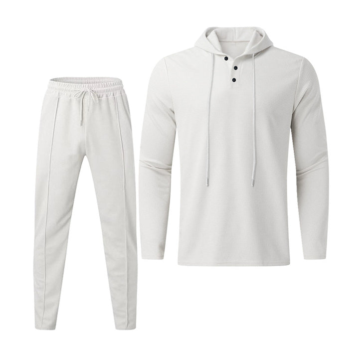 Herren sportives Hoodie und Jogginghose Set im strukturierten Design Aliams