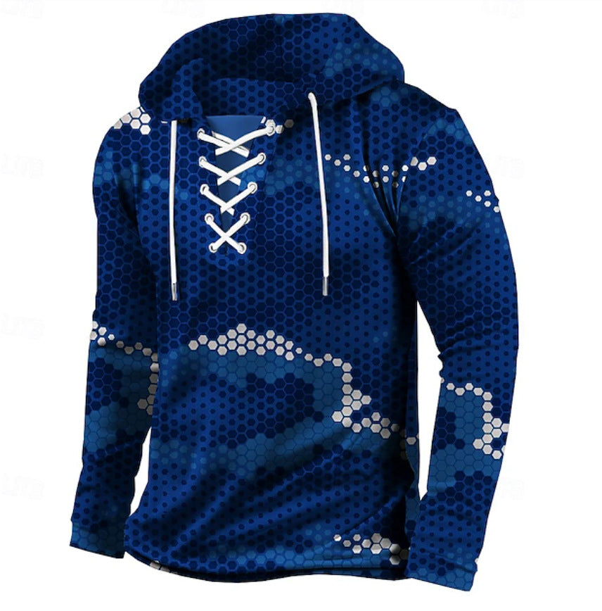 Herren Hooded Sweatshirt mit innovativem Wabenmuster Aliams