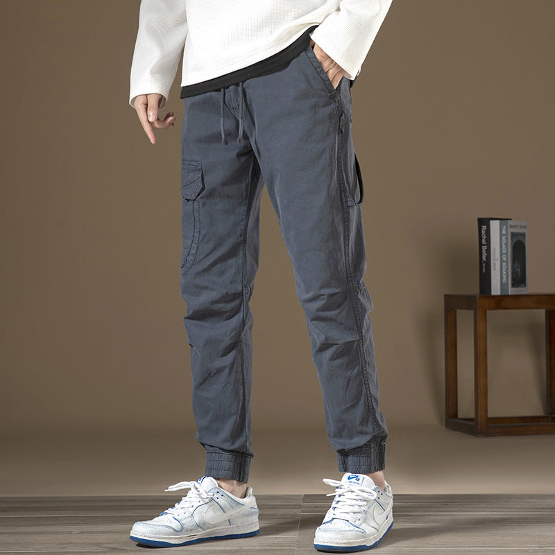 Herren Cargo-Hose mit funktionalen Taschen und elastischem Bund Aliams