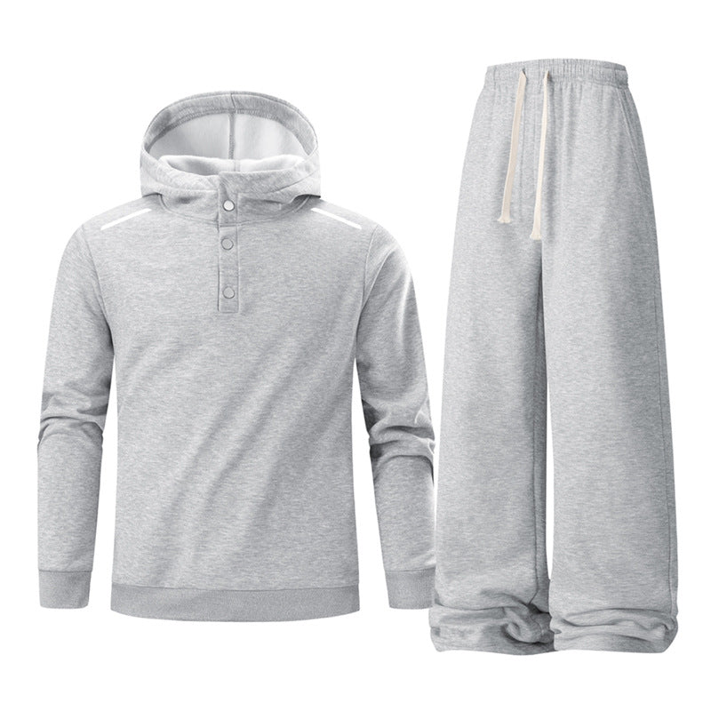Herren Sportliches Hoodie-Set mit elastischen Jogginghosen Aliams