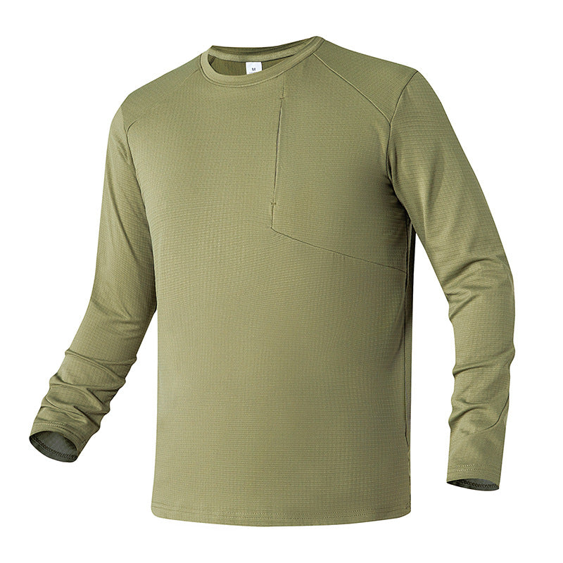 Herren Funktionslongsleeve mit atmungsaktiven Eigenschaften und praktischer Tasche Aliams
