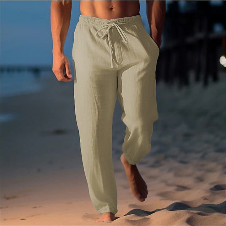 Herren atmungsaktive Strandhose mit verstellbarem Bund Aliams