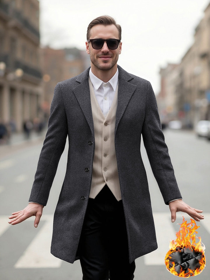 Herren eleganter Langmantel mit modernem Schnitt und optimalem Tragekomfort Aliams