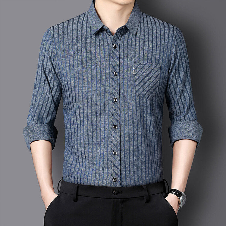 Herren stilvolles Slim-Fit Langarmhemd mit strukturiertem Design Aliams