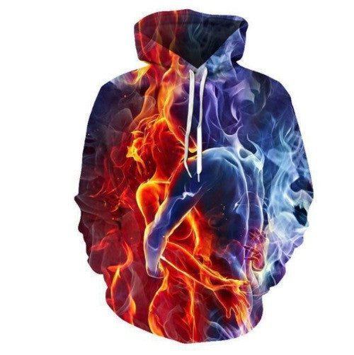 Herren Kapuzenshirt mit lebendigem Tigerdesign und feurigen Akzenten Aliams