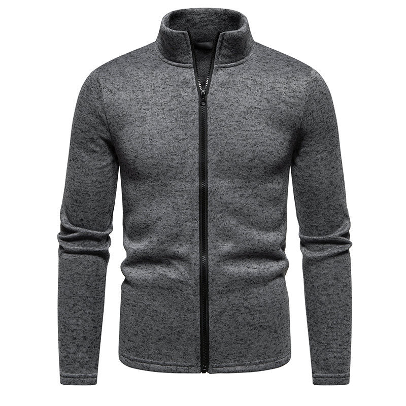 Herren Fleecejacke mit hohem Kragen und praktischem Reißverschluss Aliams