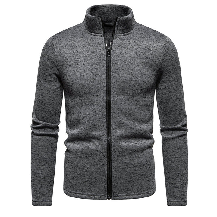 Herren Fleecejacke mit hohem Kragen und praktischem Reißverschluss Aliams