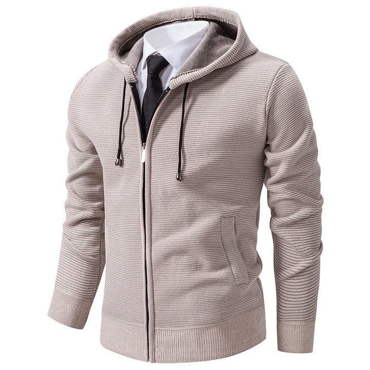 Herren elegante Strickjacke mit Kapuze und modernem Design Aliams