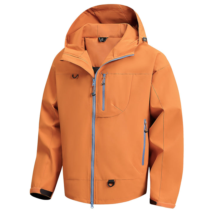 Herren wasserdichte Freizeitjacke mit praktischen multifunktionalen Taschen Aliams