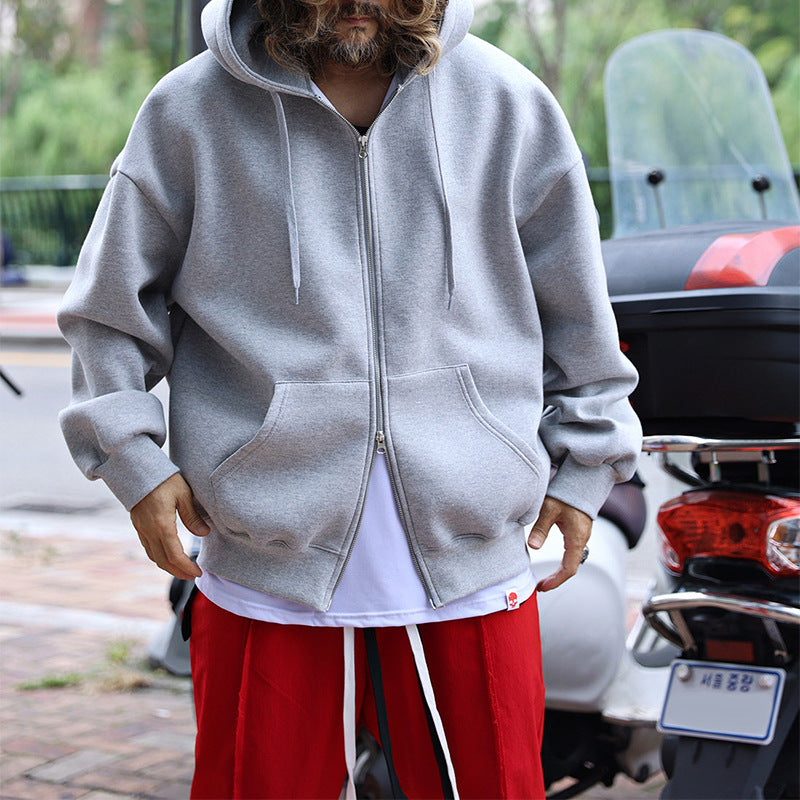 Herren gestepptes Oversized Hoodie mit innovativen Taschen Aliams