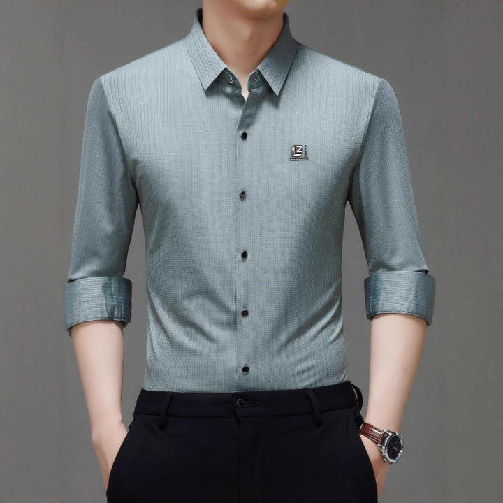 Herren elegantes Hemd mit strukturiertem Design und modernen Akzenten Aliams