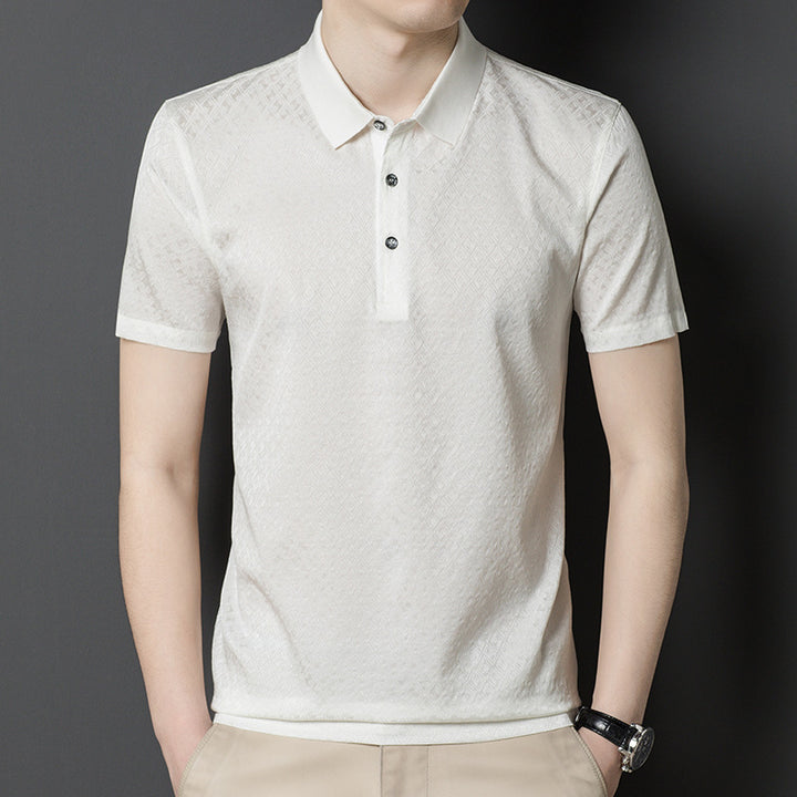 Herren Poloshirt mit strukturiertem Design und hochwertiger Baumwollmischung Aliams