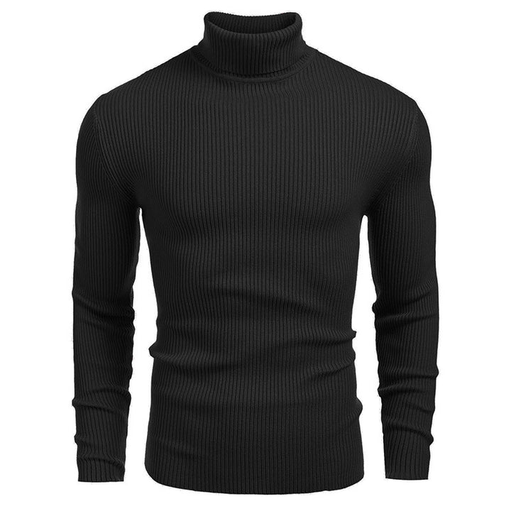 Herren Stehkragenpullover aus feiner Rippstruktur Aliams