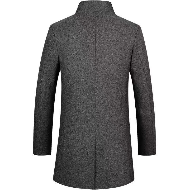 Herren eleganter Wollmantel mit modernem Schnitt und klassischen Details Aliams