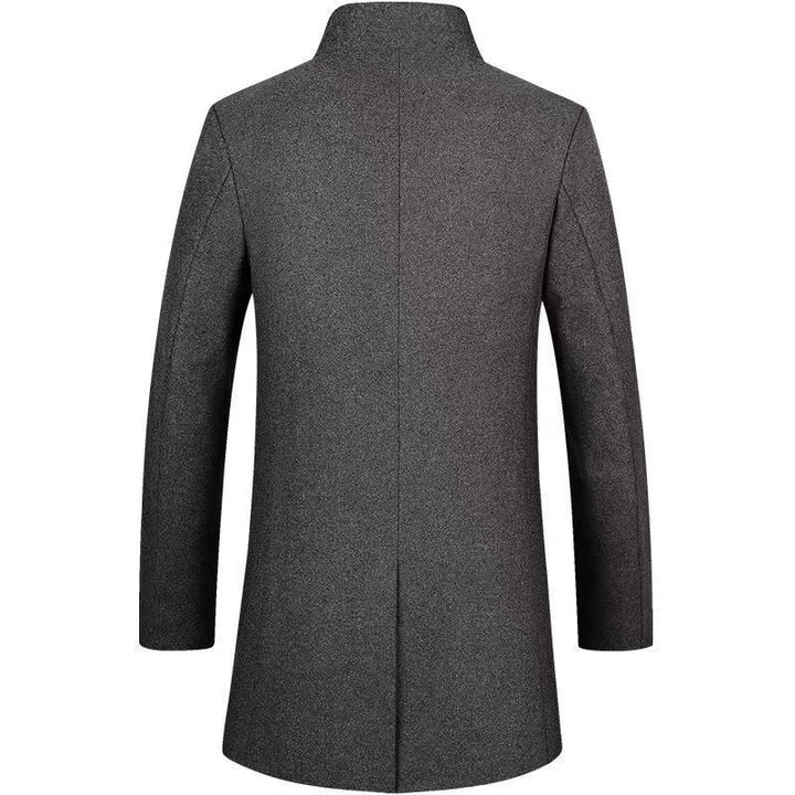 Herren eleganter Wollmantel mit modernem Schnitt und klassischen Details Aliams