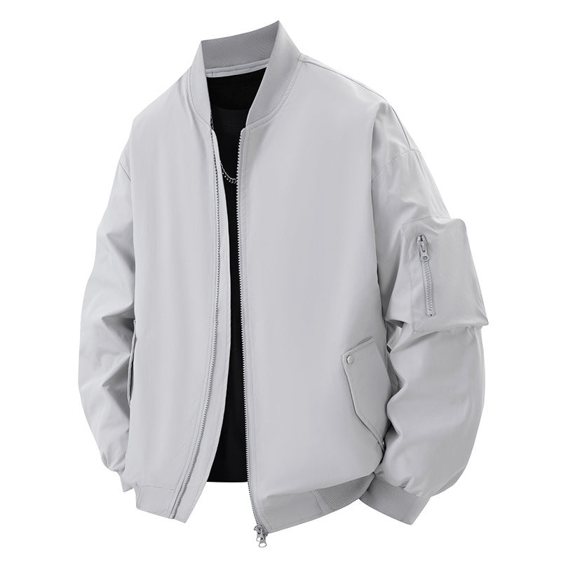 Herren funktionale Bomberjacke mit mehreren Taschen Aliams