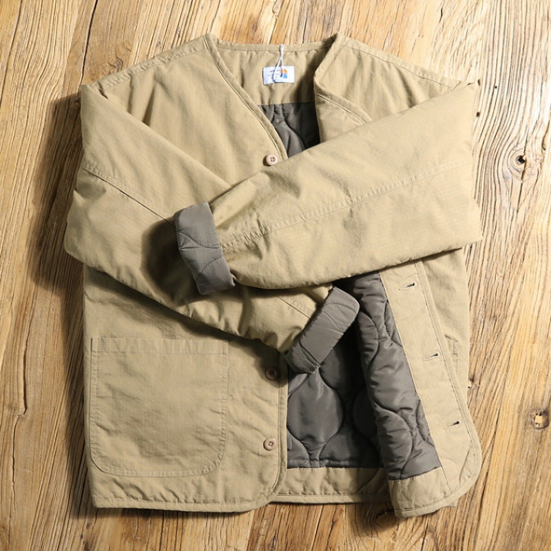 Herren gesteppte Freizeitjacke mit praktischem Kragen und innovativen Innenfutter Aliams