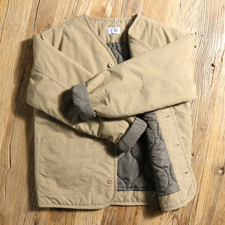 Herren gesteppte Freizeitjacke mit praktischem Kragen und innovativen Innenfutter Aliams