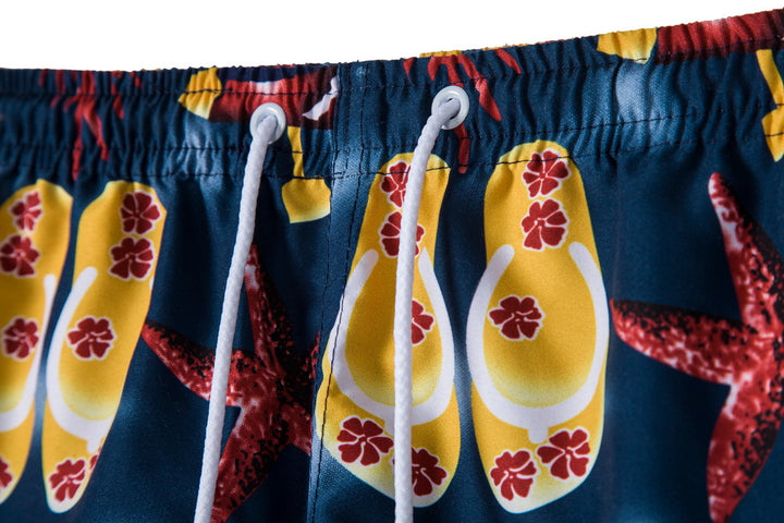 Herren Badeshorts mit lebhaftem maritimen Motiv und praktischer Schnürung Aliams