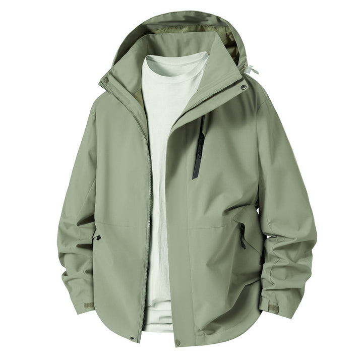 Herren technische Übergangsjacke mit verstellbarem Kapuzenrand Aliams