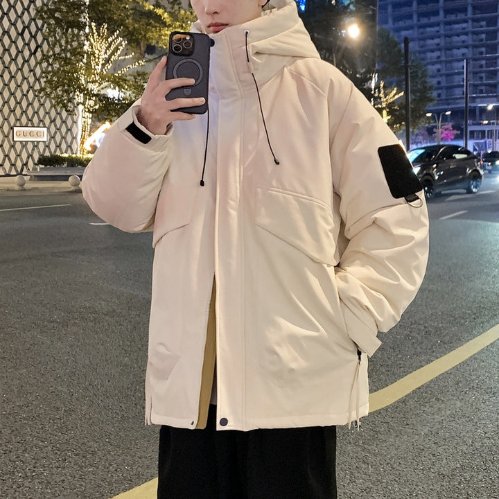 Herren isolierte Übergangsjacke mit vielseitigen Taschen und verstellbarem Kapuzensystem Aliams