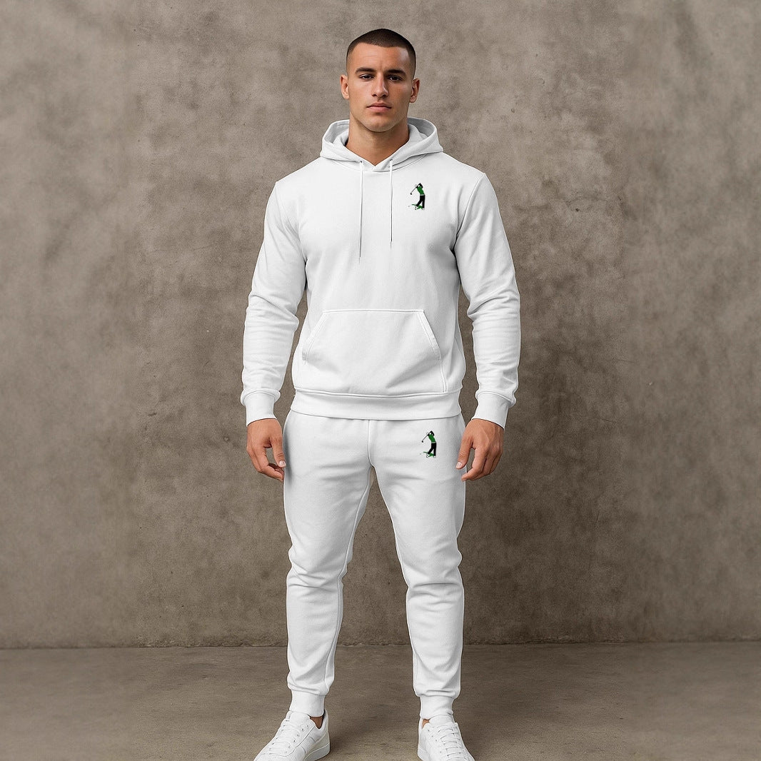 Herren Sportliches Ganzkörperanzug-Set mit Kapuze Aliams